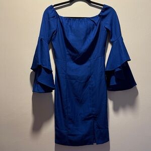 VENUS Royal Blue Long Sleeve Dress